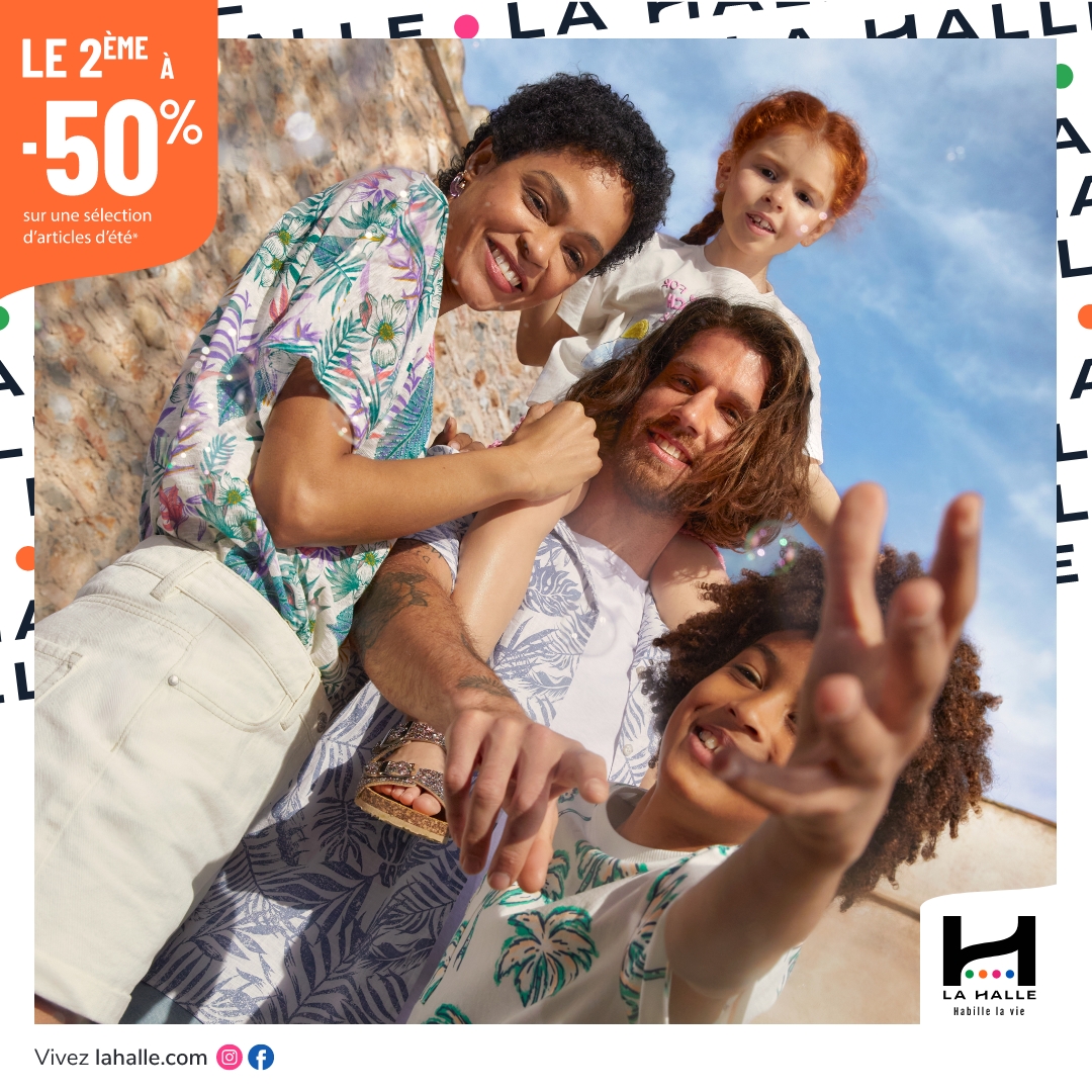 Carré Sud Nimes - Promotions La Halle ! - 2eme 50 miami 1080 x 1080 - 1