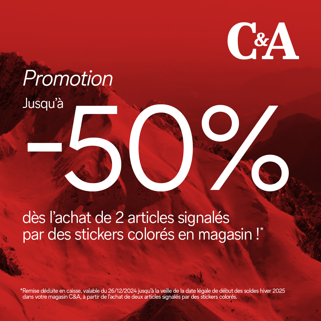 Carré Sud Nimes - Promos chez C&A ! - 2612 promotion hiver facebook post static 50 1080x1080px fr - 1
