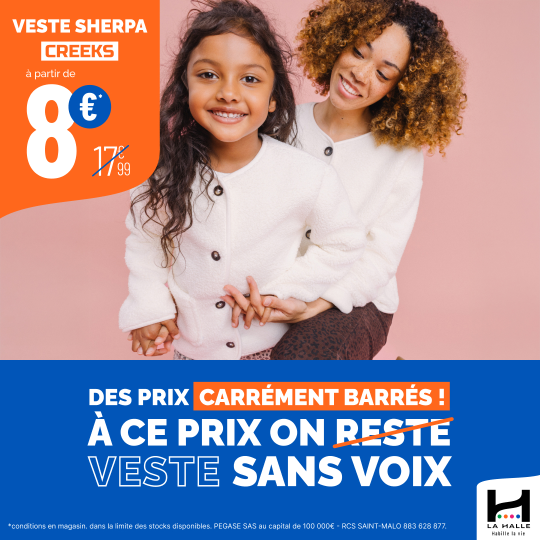 Carré Sud Nimes - Prix carrément barrés à La Halle ! - pcb veste sherpa creeks 1080x1080 1 - 1