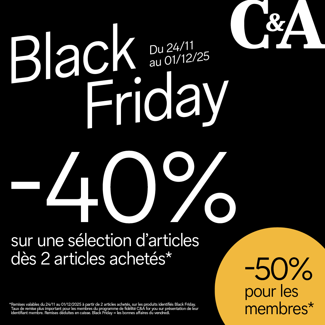 Carré Sud Nimes - Le Black Friday chez C&A ! - 2510 black week member facebook post 1080x1080px fr - 1